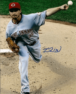 AUTOGRAPHED  photo TRAVIS WOOD Cincinnati Reds