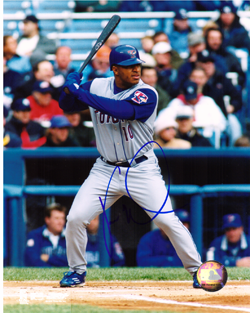 SIGNED photo VERNON WELLS #3 Toronto Blue Jays
