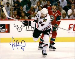 Autographed YANIC PERRAULT Photo - Chicago  Blackhawks