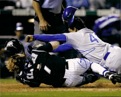 AUTOGRAPHED DELWYN YOUNG LA Dodgers photo