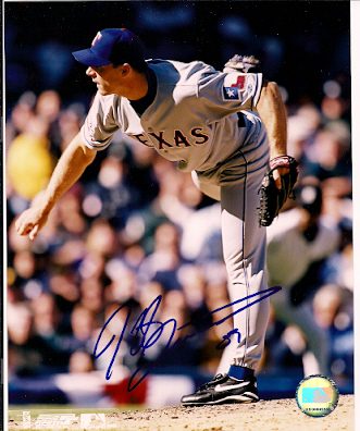 AUTOGRAPHED photo JEFF ZIMMERMAN Texas Rangers - Main Line Autographs