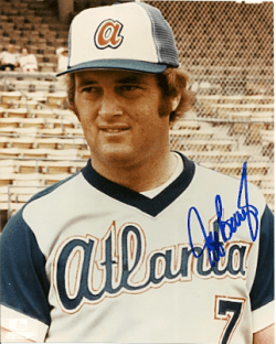 AUTOGRAPHED  photo JEFF BURROUGHS Atlanta Braves