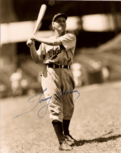 AUTOGRAPHED TOMMY HOLMES 8x10 Boston Braves Photo