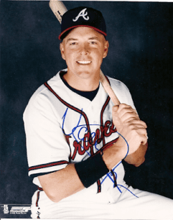 AUTOGRAPHED photo WALLY JOYNER Atlanta Braves