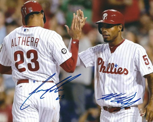 AUTOGRAPHED AARON ALTHERR & NICK WILLIAMS 8X10 Philadelphia Phillies Photo