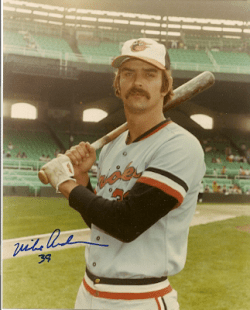 AUTOGRAPHED  photo MIKE ANDERSON Baltimore Orioles
