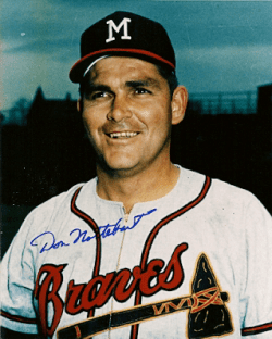 AUTOGRAPHED  photo DON NOTTEBART Atlanta Braves
