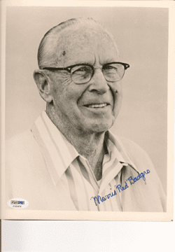 Autographed   MORRIS RED BADGRO  HOF New York Giants photo