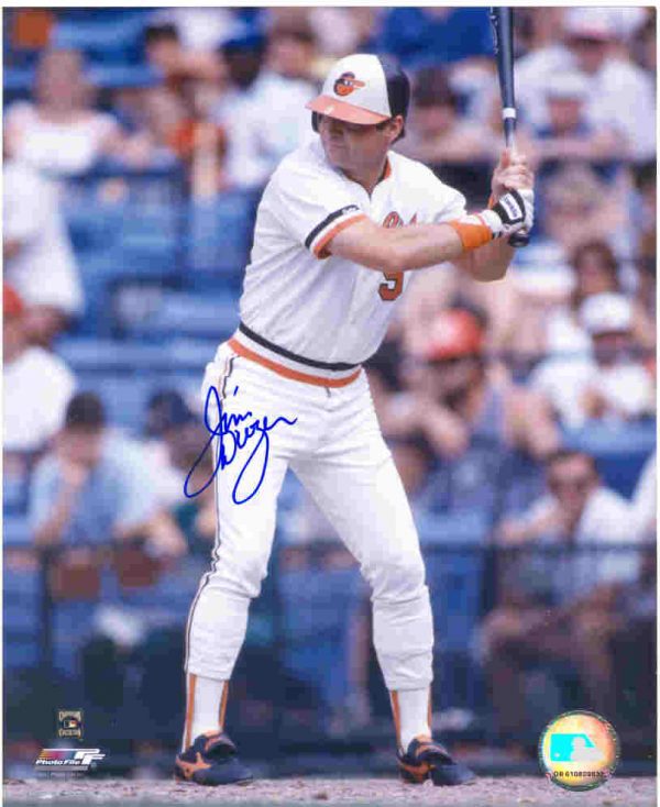 AUTOGRAPHED JIM DWYER 8x10 Baltimore Orioles Photo