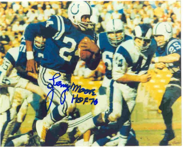 AUTOGRAPHED SIGNED photo LENNY MOORE HOF Baltimore Colts