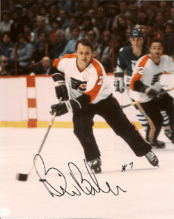 Autographed  BILL BARBER photo - Philadelphia Flyers
