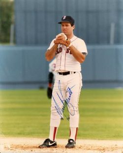 AUTOGRAPHED MARTY BARRETT 8X10 Boston Red Sox photo