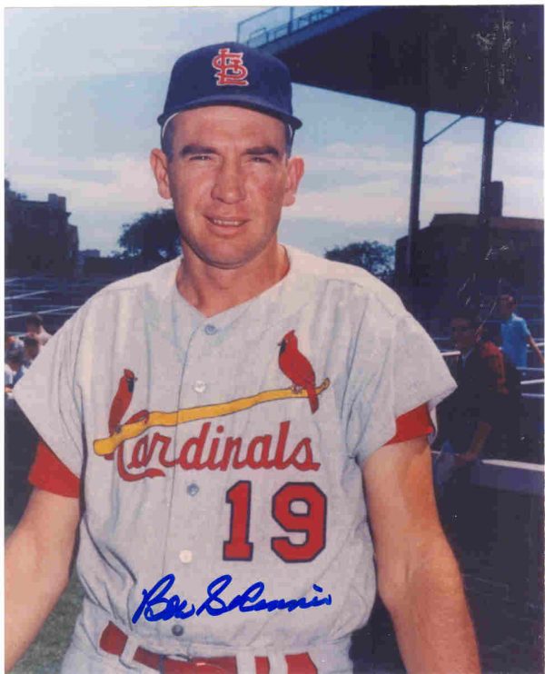 AUTOGRAPHED 8x10 BOB SKINNER St. Louis Cardinals Photo