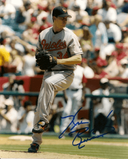 AUTOGRAPHED KRIS BENSON 8X10 Baltimore Orioles Photo