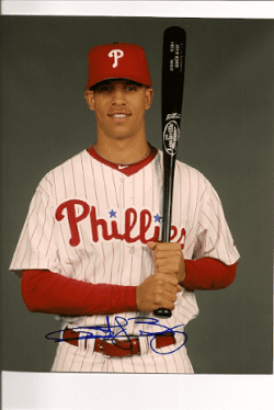 AUTOGRAPHED QUINTIN BERRY 8x10 Philadelphia Phillies Photo