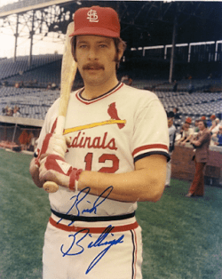 AUTOGRAPHED RICH BILLINGS 8x10 St. Louis Cardinals photo
