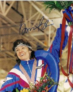 Autographed BONNIE BLAIR Photo - Gold Medal Winner - Main Line Autographs