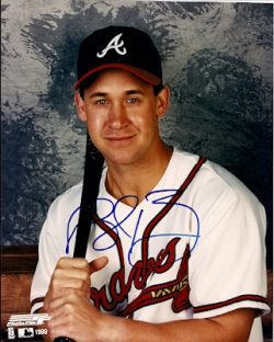 AUTOGRAPHED  photo BRET BOONE Atlanta  Braves