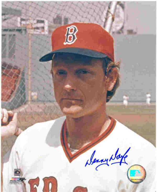 AUTOGRAPHED  DENNY DOYLE 8x10 Boston Red Sox Photo