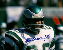 Autographed  BILL BRADLEY Philadelphia Eagles 8X10 Philadelphia Eagles photo