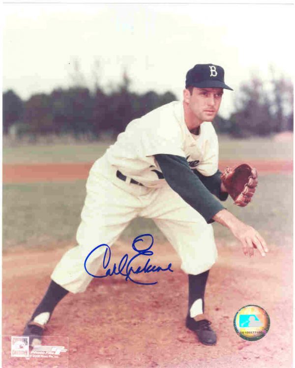 AUTOGRAPHED CARL ERSKINE 8x10 Brooklyn Dodgers Photo