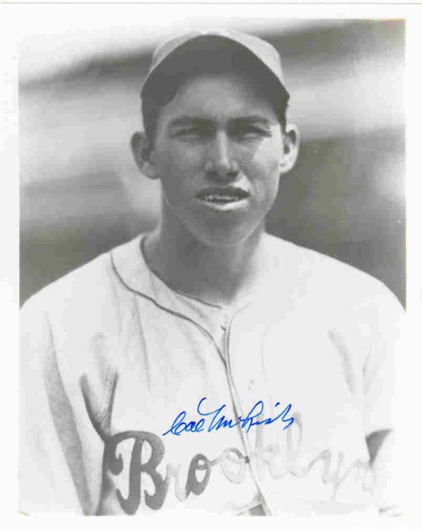 AUTOGRAPHED SIGNED photo CAL McLISH Brooklyn Dodgers