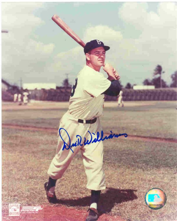 AUTOGRAPHED DICK WILLIAMS 8X10 Brooklyn Dodgers Photo