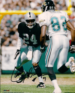 Autographed LARRY BROWN Oakland Raiders photo