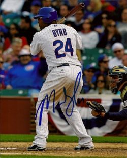 AUTOGRAPHED MARLON BYRD 8x10 Chicago Cubs Photo