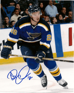 Autographed PETR CAJANEK St. Louis Blues Photo