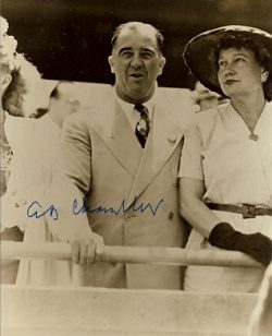 Autographed HOF"R ALBERT  CHANDLER photo