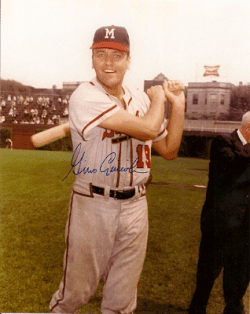 AUTOGRAPHED  photo GINO CIMOLI Milwaukee  Braves