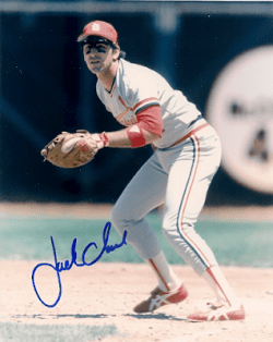 AUTOGRAPHED JACK CLARK 8x10 St. Louis Cardinals photo