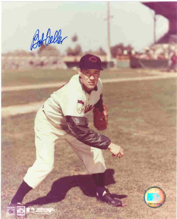 AUTOGRAPHED BOB FELLER 8x10 Cleveland Indians photo