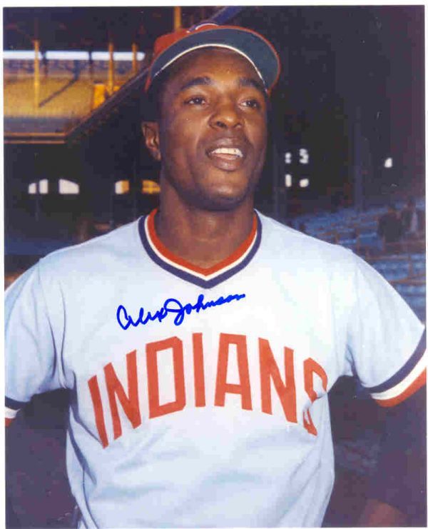 AUTOGRAPHED  ALEX JOHNSON 8x10  Cleveland Indians Photo
