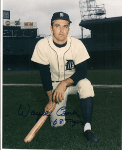 AUTOGRAPHED  WAYNE COMER 8x10 Detroit Tigers Photo