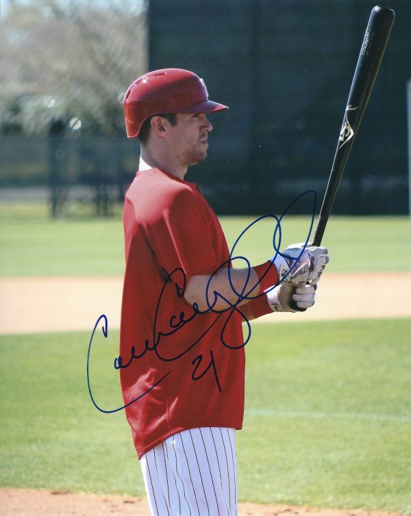 AUTOGRAPHED COLLIN COWGILL 8X10 Philadelphia Phillies Photo
