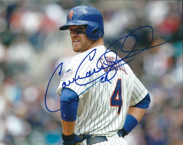 Autographed COLLIN COWGILL 8X10 New York Mets photo with COA