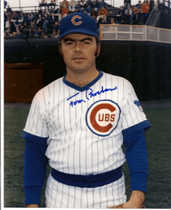 AUTOGRAPHED  TOM PHOEBUS 8X10 Chicago Cubs photo