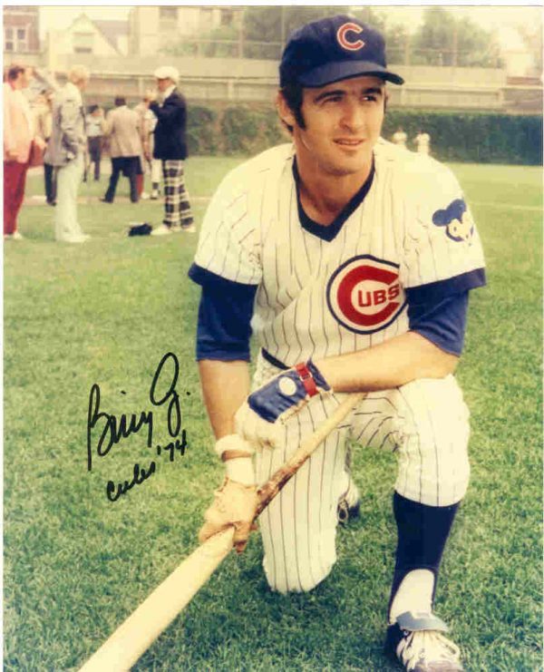 AUTOGRAPHED BILLY GRABARKEWITZ 8x10 Chicago Cubs Photo