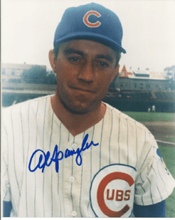 AUTOGRAPHED  AL SPANGLER - Chicago Cubs photo