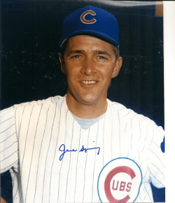 AUTOGRAPHED  JACK SPRING 8X10 Chicago Cubs photo