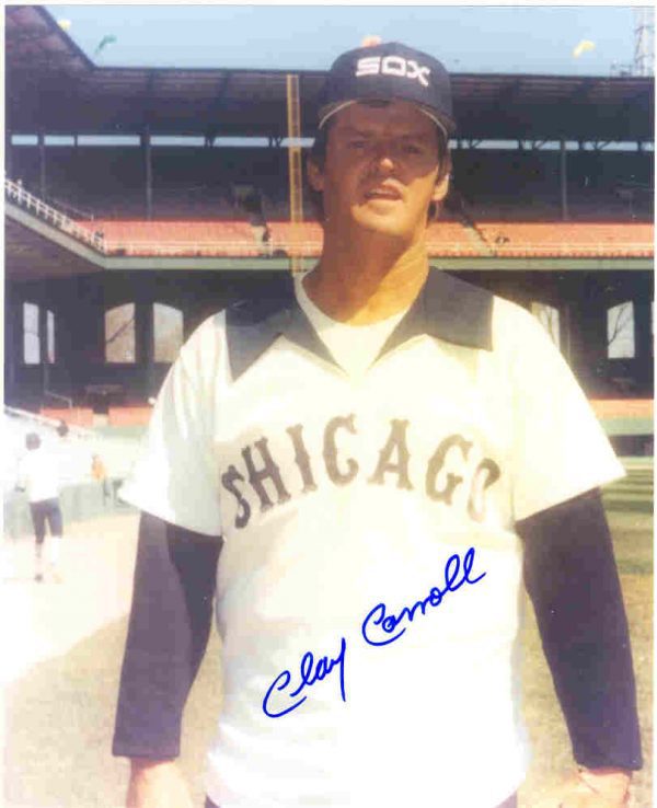 AUTOGRAPHED SIGNED photo CLAY CARROLL Chicago White Sox