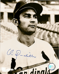 AUTOGRAPHED VIC DAVALILLO 8x10 St. Louis Cardinals photo