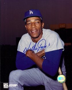 AUTOGRAPHED WILLIE DAVIS Los Angeles Dodgers photo