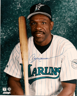 Autographed HOF ANDRE DAWSON Florida Marlins photo