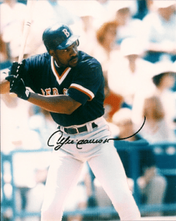 Autographed HOF'R ANDRE DAWSON 8X10 Boston Red Sox Photo