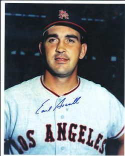 AUTOGRAPHED EARL AVERILL 8x10 Los Angeles Angels Photo