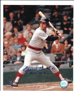AUTOGRAPHED BERNIE CARBO 8x10 Boston Red Sox photo