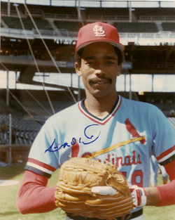 AUTOGRAPHED LUIS DELEON St. Louis Cardinals photo